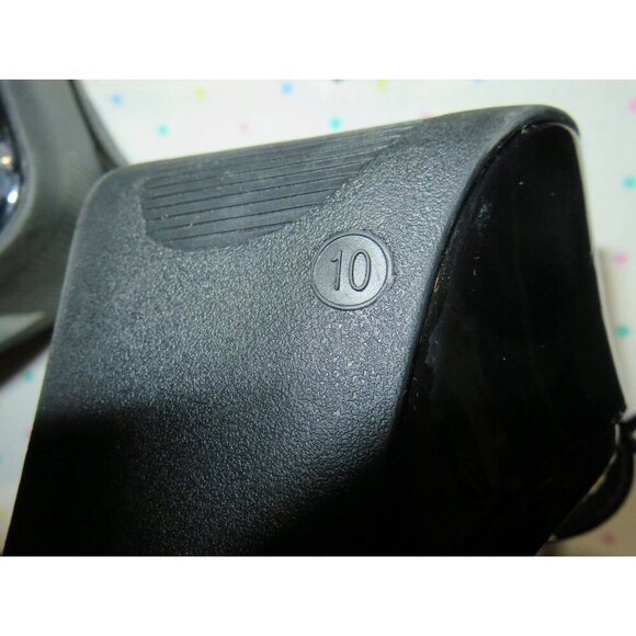 Vivianly Black Open Toe Ankle Strap Platform Chunky Heels Size 10 Retro Y2K - Picture 8 of 10